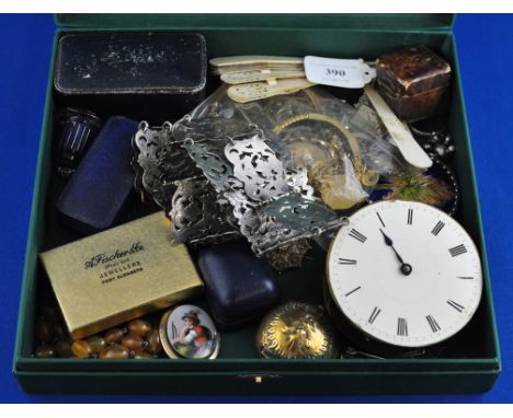 A ruby and pearl ring, a Victorian mourning brooch, other jewellery and items