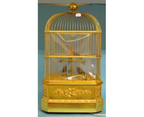 A bird cage automaton, 63.5 cm high Condition report Report by NG

Working condition not known. This is electrically powered,