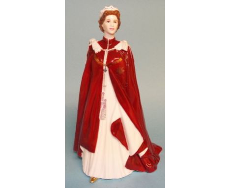 A Royal Worcester figure, The Queen's 80th Birthday 2006, other Royal Worcester and Coalport figures, other ceramics and glas