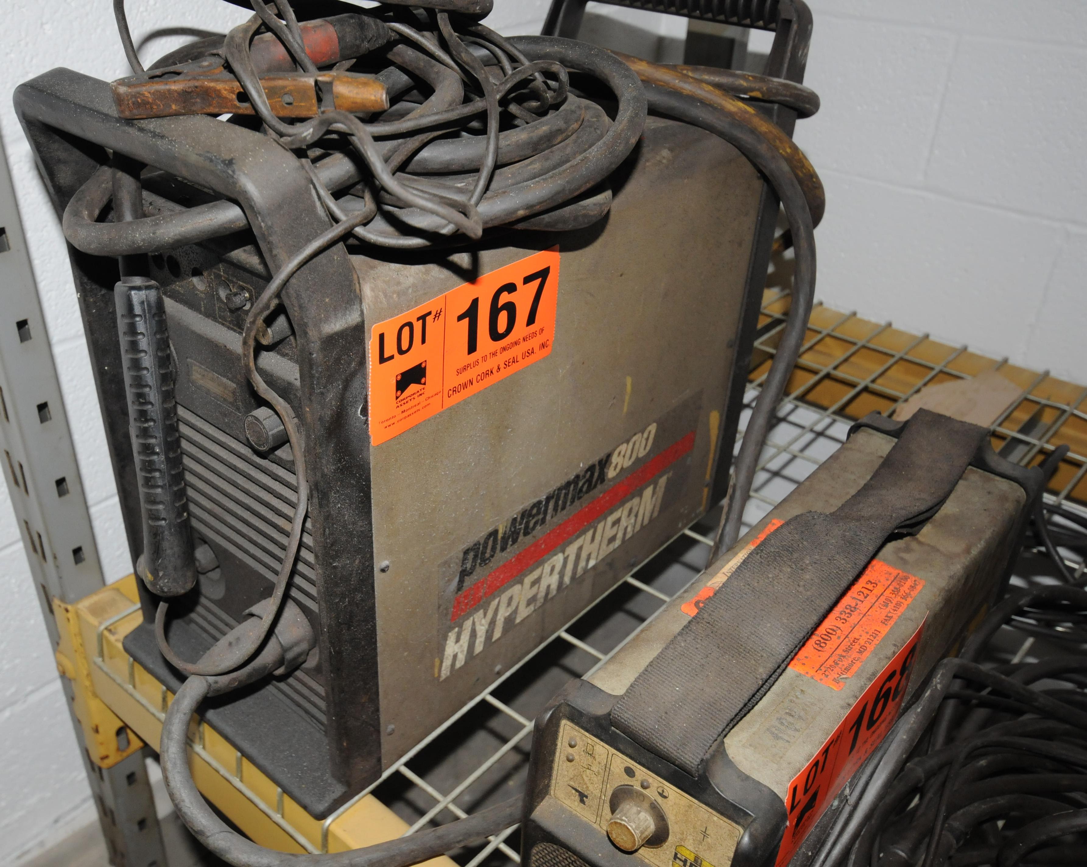HYPERTHERM POWERMAX 800 PLASMA CUTTER WITH CABLES AND GUN