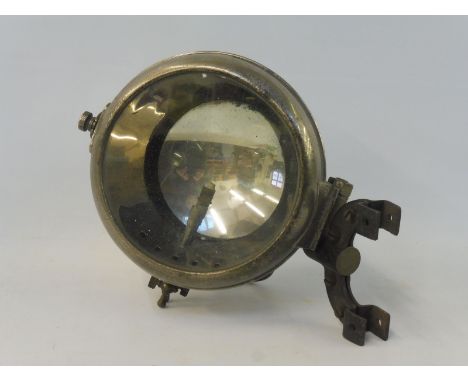 An early French nickel plated spot lamp marked Phares Auteroche Reflex.
