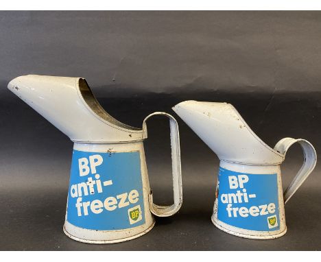 A BP anti-freeze pint measure and a matching half pint measure, both in very good condition, both dated 1970. 