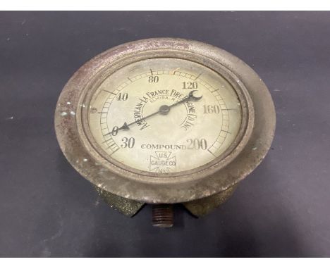 An American La France Fire Engine Co Ltd gauge. 
