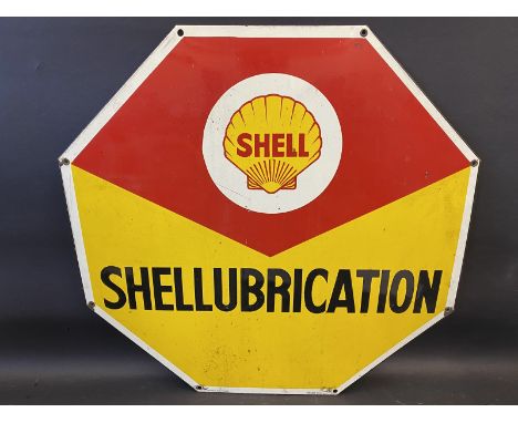 A Continental Shellubrication octagonal enamel sign, 30 x 30". 
