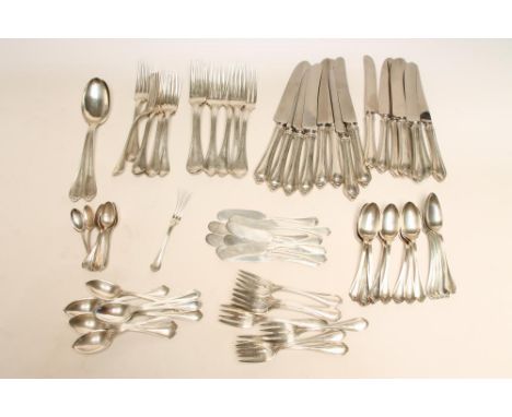 A "PAUL REVERE" SILVER PART TABLE SERVICE, stamped Sterling 925/1000, comprising eight forks (7 1/8" long), eight salad forks