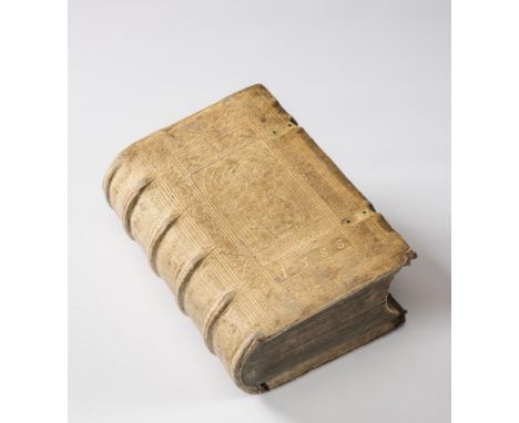 BLIND-STAMPED PIGSKIN, 16th century binding: Symbolorum Imperatoriorum, Nicholas Reusner, Frankfurt, 1588, the first edition,