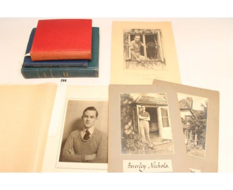 BEVERLEY NICHOLS, a collection of photographs and press clippings relating to the mid-century writer and man of letters: a si