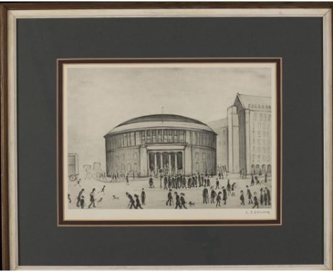 AFTER LAURENCE STEPHEN LOWRY (1887-1976), Reference Library, off set lithograph, limited edition with blindstamp, signed in p