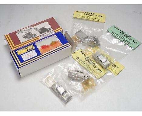 Forty 4mm, OO Gauge model railway unconstructed and packeted white metal kits, by Springside Models and R. Parker, including 