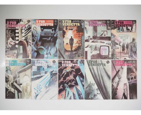 V FOR VENDETTA #1, 2, 3, 4, 5, 6, 7, 8, 9, 10 (10 in Lot) - (1988/1989 - DC) - Full complete run of the 10 issue series - Ala