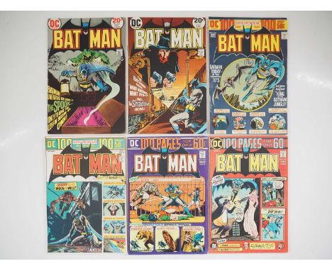 BATMAN #252, 253, 254, 255, 256, 257 (6 in Lot) - (1973/1974 - DC) - Includes appearances by The Spook, The Shadow, Man-Bat, 
