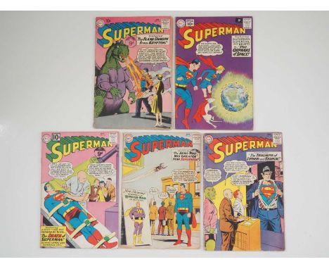SUPERMAN #142, 144, 149, 163, 173 (5 in Lot) - (1961/1964 - DC) - Includes the "Death of Superman" story + the first appearan