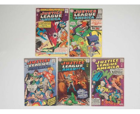 JUSTICE LEAGUE OF AMERICA #40, 42, 44, 45, 46 (5 in Lot) - (1965/1966 - DC) - Includes the first appearance of the Shaggy Man