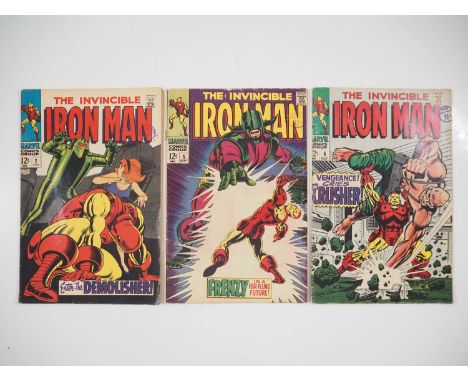 IRON MAN #2, 5, 6 (3 in Lot) - (1968 - MARVEL) Includes appearances by The Demolisher, Cerberus &amp; The Crusher with cover 
