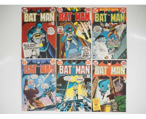 BATMAN #245, 246, 247, 248, 249, 250 (6 in Lot) - (1972/1973 - DC) - Includes the controversial 'hanging Robin' cover - Cover