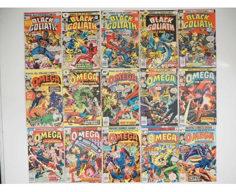 BLACK GOLIATH #1 to 5 &amp; OMEGA THE UNKNOWN #1 to 10 (15 in Lot) - (1976/1977 - MARVEL - US &amp; UK Price Variant) - Full 