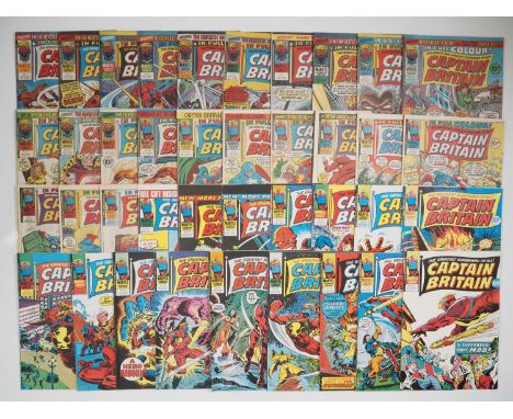 CAPTAIN BRITAIN #1 to 39 - (39 in Lot) - (1976/77 - BRITISH MARVEL) - Complete 39 issue unbroken run from #1 (13/10/1976) to 