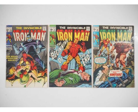 IRON MAN #14, 17, 24 (3 in Lot) - (1969/1970 - MARVEL) - Includes the first appearances of Night Phantom &amp; Madame Masque 