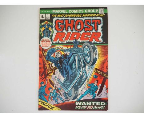 GHOST RIDER #1 (1973 - MARVEL - UK Price Variant) First solo-title for Ghost Rider + Cameo first appearance of Daimon Hellstr