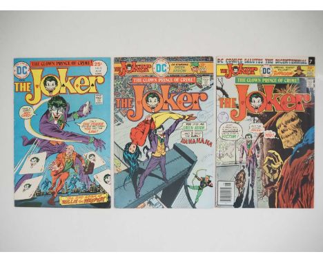 THE JOKER #2, 4 &amp; 8 (3 in Lot) - (1975/1976 - DC) - Includes the first meeting of Joker and Scarecrow + appearance by Gre