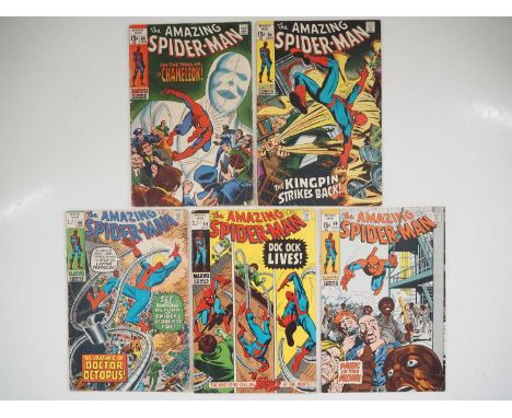 AMAZING SPIDER-MAN #80, 84, 88, 89, 99 (5 in Lot) - (1970/1971 - MARVEL)  - Includes appearances by the Chameleon, Kingpin &a