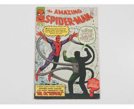 AMAZING SPIDER-MAN #3 (1963 - MARVEL - UK Price Variant) - Origin and First appearance of Doctor Octopus + First full-length 