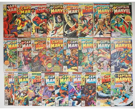 CAPTAIN MARVEL #12, 30, 35 to 48, 53 to 61 (25 in Lot) - (1969/1979 - MARVEL - US &amp; UK Price Variants) - Includes the fir