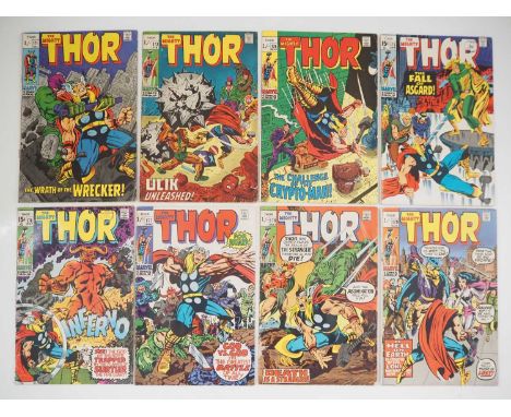 THOR #171, 173, 174, 175, 176, 177, 178, 179 (8 in Lot) - (1969/1970 - MARVEL - US &amp; UK Price Variant) - Includes the fir
