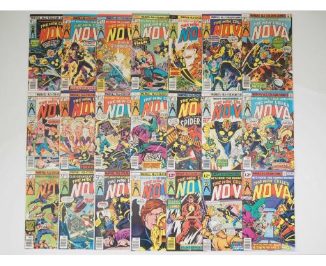 NOVA #1, 2, 3, 4, 5, 6, 7, 8, 9, 10, 11, 12, 13, 14, 15, 16, 20, 21, 22, 23, 24 (21 in Lot) - (1976/1979 - MARVEL - UK Price 