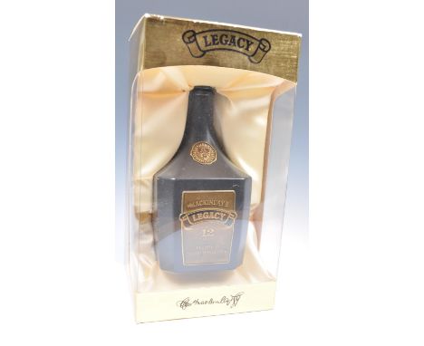 1 x 75cl bottle of Mackinlay’s Legacy (12 year old) blended Scotch Whisky, in a Spode bottle (believed to be at least 20 year