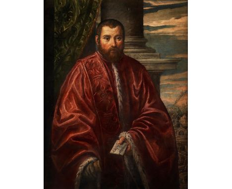 Jacopo Robusti, genannt „Tintoretto“, 1518 Venedig – 1594, zug.BILDNIS DES COSTANTINO PRIULI VON BERGAMOÖl auf Leinwand.114,5