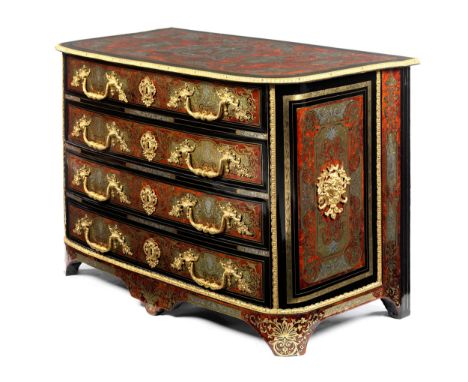 Bedeutende Louis XIV-Kommode mit Boulle-MarketerieHöhe: 86 cm.Breite: 120 cm. Tiefe: 62,5 cm.Gestempelt „Sageot“.Die Kommode 