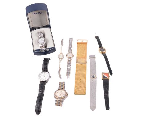 A collection of gentlemen's and ladies' fashion wristwatches, to include Seiko, Casio, Pulsar, Rotary, Sekonda, gold-plated a