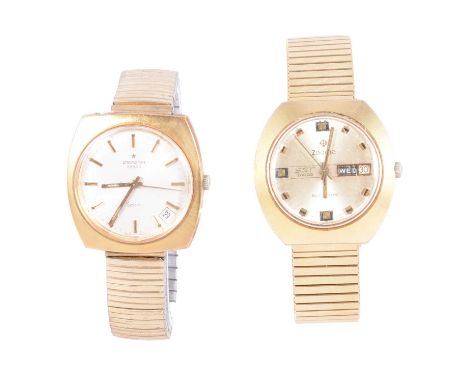 Zodiac and Zenith - two gentlemen's gold-plated automatic wristwatches, Zodiac - a gentleman's SST36000 gold-plated automatic