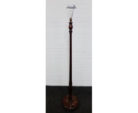 Mahogany standard lamp, 151cm 