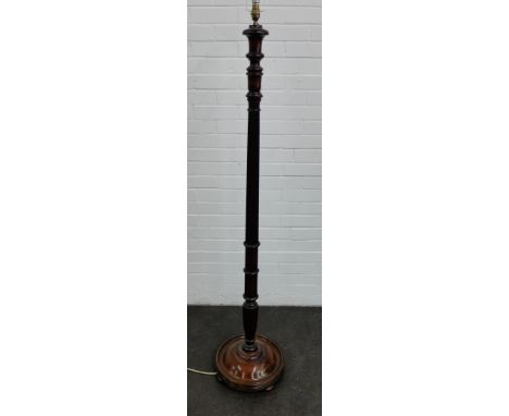 Mahogany standard lamp 162cm high