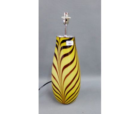 Contemporary art glass table lamp base 