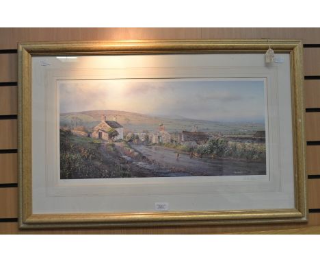 Rex N Preston Morning Glow, signed, limited edition print, number 338/375, mounted and framed 54 cms high by 84 cms wide appr
