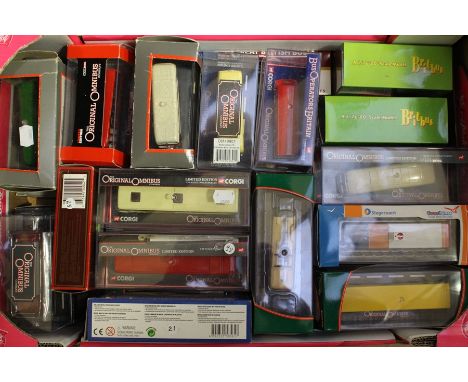Diecast buses, quantity including exclusive first editions, Corgi (1 box)