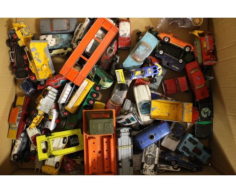 Corgi, Dinky etc diecast vehicles - 61 total in 1 box