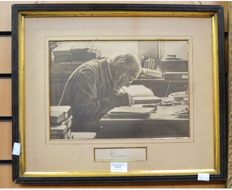 An autographed photo-print of W Gladstone