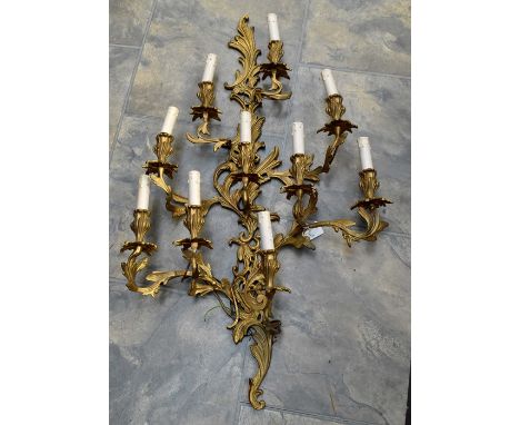 A gilt wall light