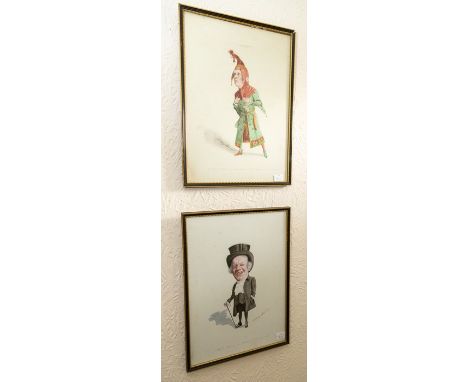 &nbsp;Harman, Lindsay: A collection of six, early 20th century, watercolour portraits of actor, E. Percy Sykes playing variou
