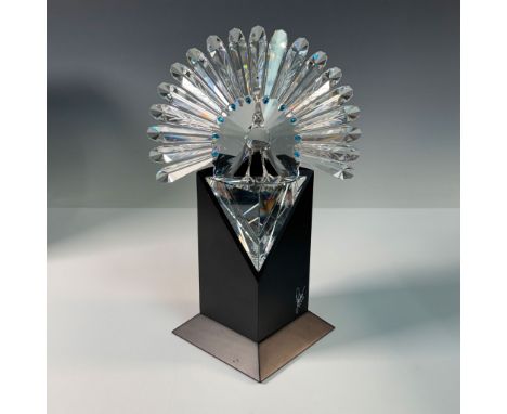 Stunning Swarovski crystal peacock figurine, released as a numbered Limited Edition in 1998. Designed by Adi Stocker, this ma