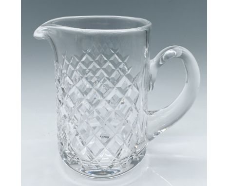 Waterford crystal pitcher in the elegant Alana pattern, featuring a beautifully cut diamond design. The pitcher measures 7.25