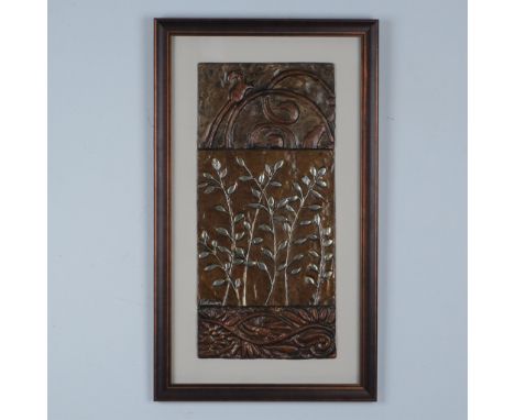 This exquisite artwork with botanical design by Merri Pattinian shows her mastery of metalwork and design. The piece features