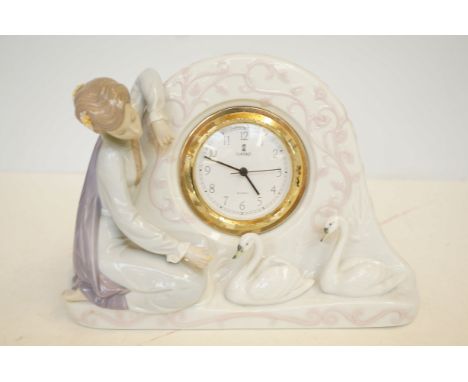 Lladro mantle clock 5777 - flower missing 
