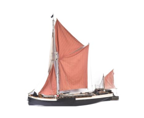 Sailing Boat - a large scale RC Radio Controlled model of a sailing fishing trawler ' SB Kathleen '. Extremely well detailed 