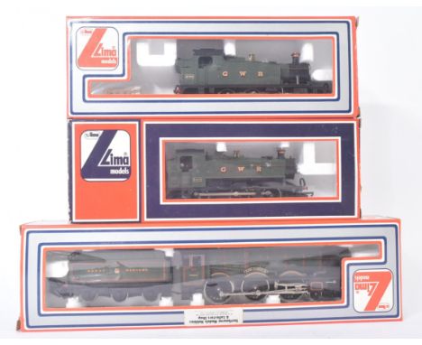 A collection of x3 Lima made OO gauge model railway trainset locomotive engines comprising;&nbsp;205117 Class 94xx 0-6-0T 940