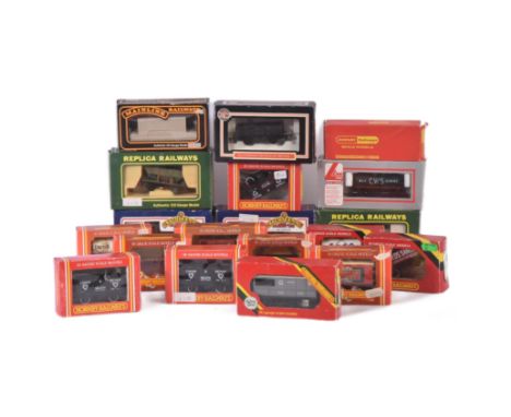 A collection of assorted OO gauge model railway trainset locomotive rolling stock wagons. Boxed examples to include; Hornby U